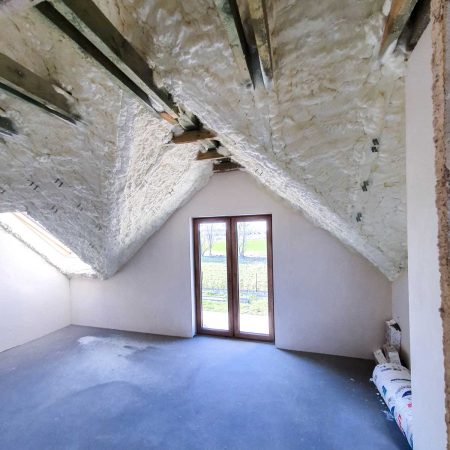 dom jednorodzinny koszalin ocieplenie dachu piana poliuretanowa