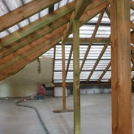 inwestycja jablonna ocieplenie poddasza piana pur